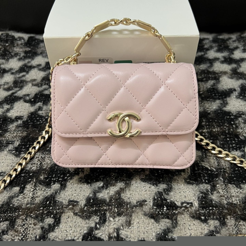 Ch*el top handle bags